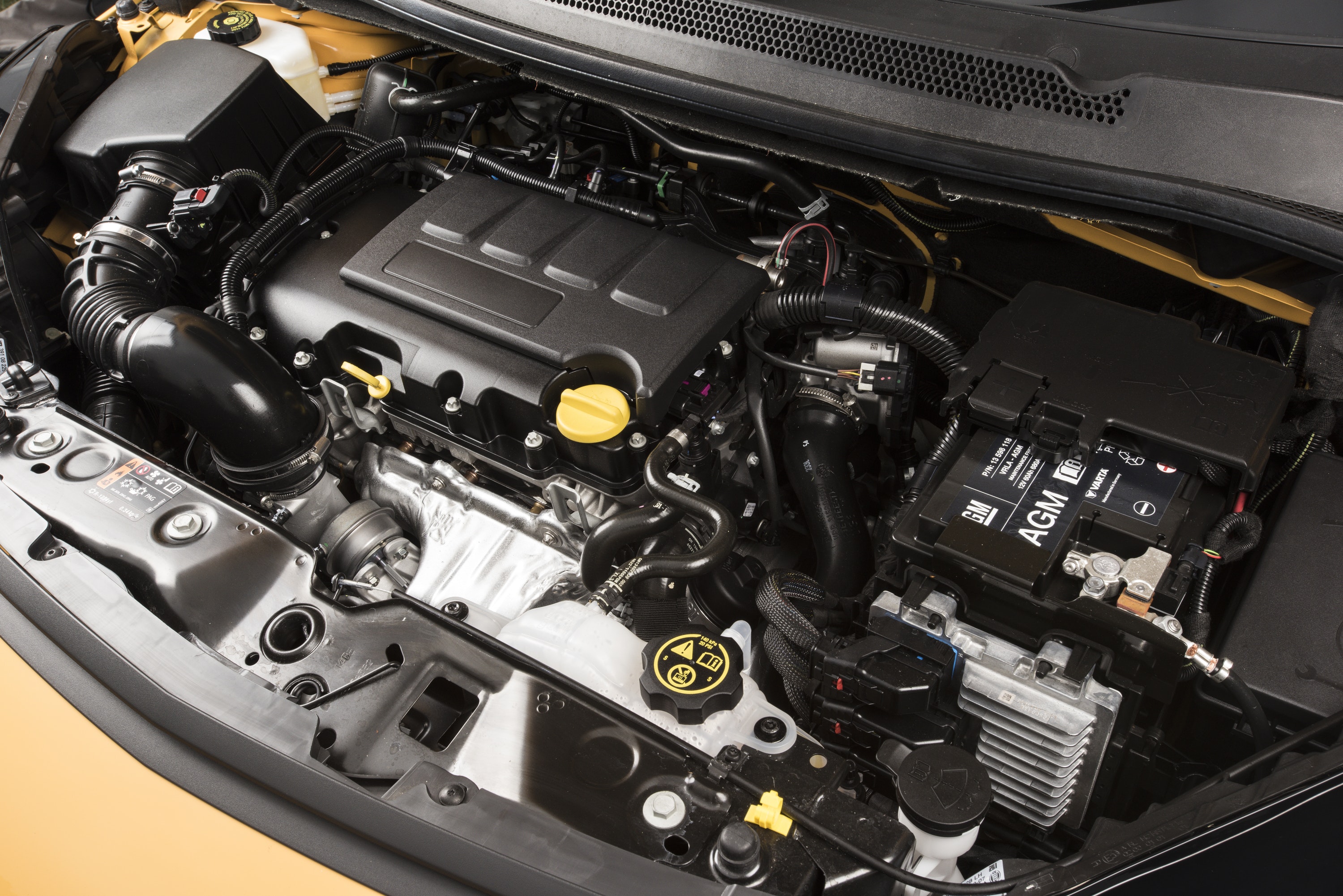 under the bonnet of Vauxhall Corsa